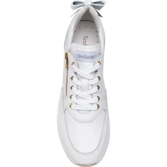 NeroGiardini Bow Platform Leather Sneakers Size 8