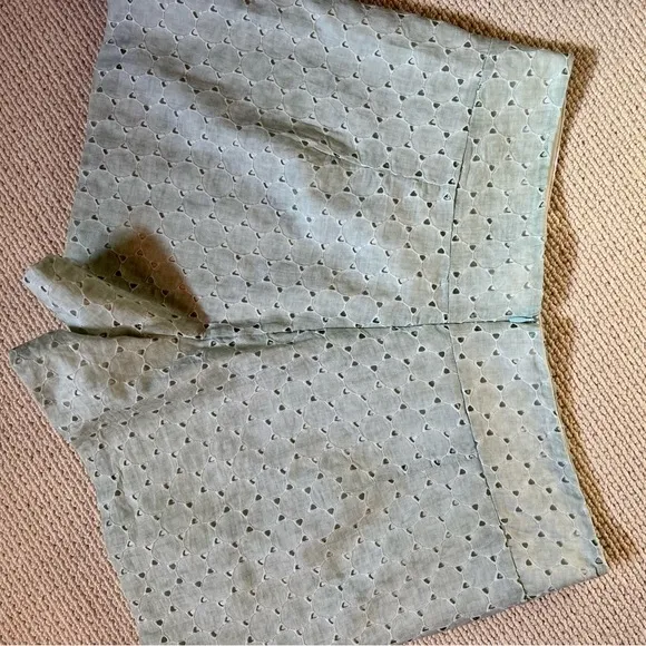 Never A Wallflower Sea Foam Eyelet Shorts.
