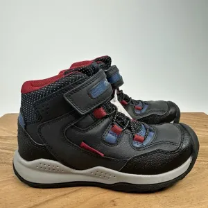 New $100 NWOB Little Kids Geox J Teram ABX Leather WP Lined Boots Shoes Size 13C