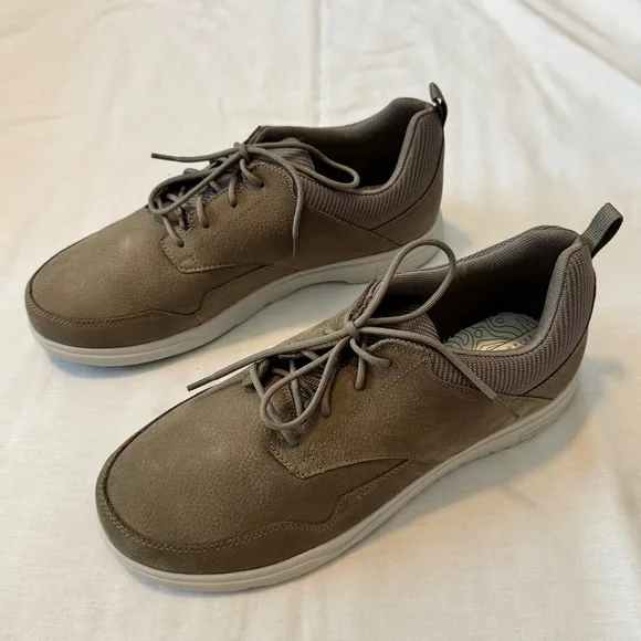 NEW Abeo 12 Nevin Warm Grey Casual Lace Up Comfort Sneakers Shoes