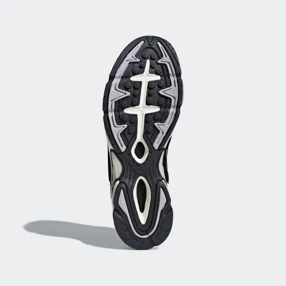 NEW ADIDAS men's temper run shoes in core black / core black / glow