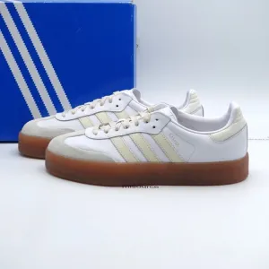 NEW adidas Originals Sambae Platform Leather Sneakers IE9107 Beige