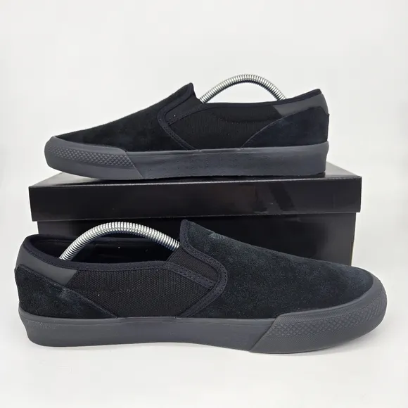 New Adidas Shmoofoil Slip-On Skateboarding Shoes 'Black Carbon' Size M10/W11