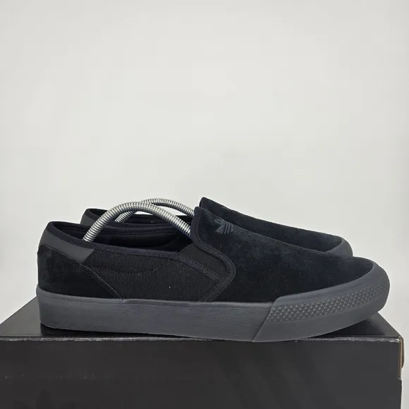 New Adidas Shmoofoil Slip-On Skateboarding Shoes 'Black Carbon' Size M10/W11