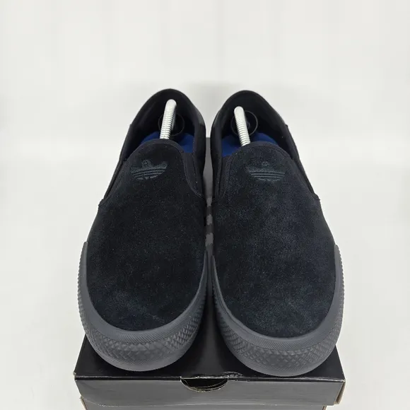 New Adidas Shmoofoil Slip-On Skateboarding Shoes 'Black Carbon' Size M10/W11