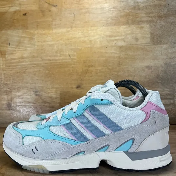 NEW Adidas Torsion Super SUEDE Mens Size 8.5 Running Shoes Sneakers Grey Mint