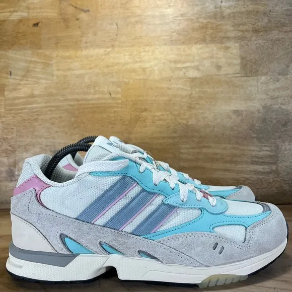 NEW Adidas Torsion Super SUEDE Mens Size 8.5 Running Shoes Sneakers Grey Mint