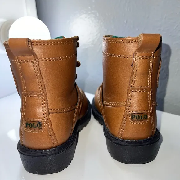 🌟New Baby Boys Polo Ralph Lauren Leather Ranger Hi Boots