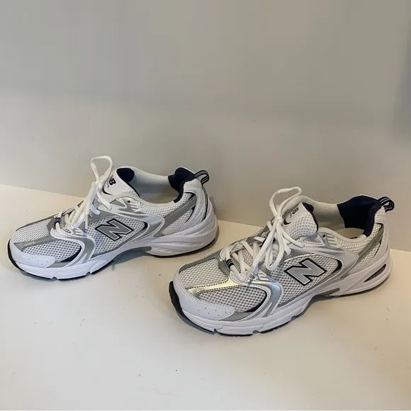 New Balance 530 Dad Sneakers Shoes White Indigo Blue | Men’s 8.5 / Women’s 10