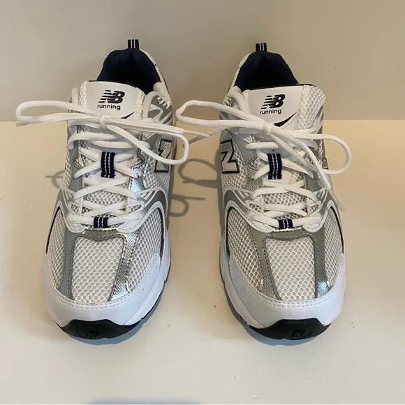 New Balance 530 Dad Sneakers Shoes White Indigo Blue | Men’s 8.5 / Women’s 10