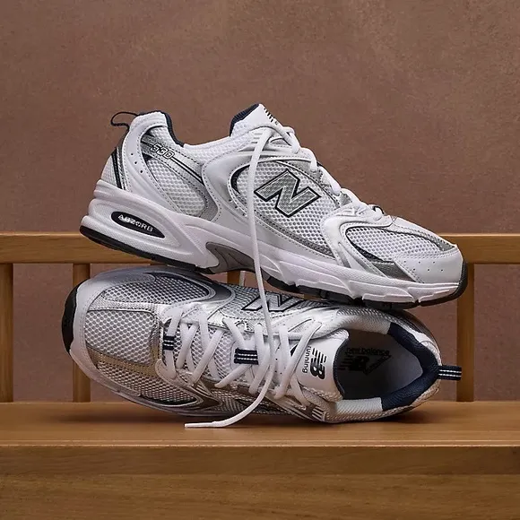 New Balance 530 Dad Sneakers Shoes White Indigo Blue | Men’s 8.5 / Women’s 10
