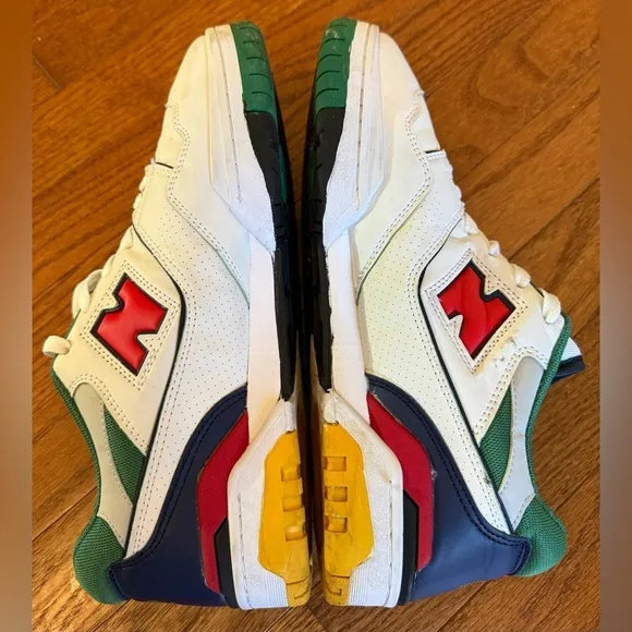 NEW BALANCE 550‎ Oak Leaf Green Red Sneakers size9.5