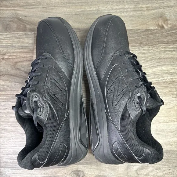 New Balance 928v2 Mens Size 9.5 2E Shoes Black Leather Walking Athletic MW928BK2