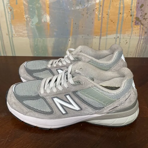 New Balance 990 V5 Made In USA  Low Castlerock Grey Dad Shoes M990GL5 Mens 8