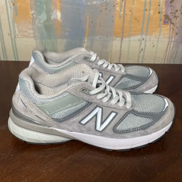 New Balance 990 V5 Made In USA  Low Castlerock Grey Dad Shoes M990GL5 Mens 8