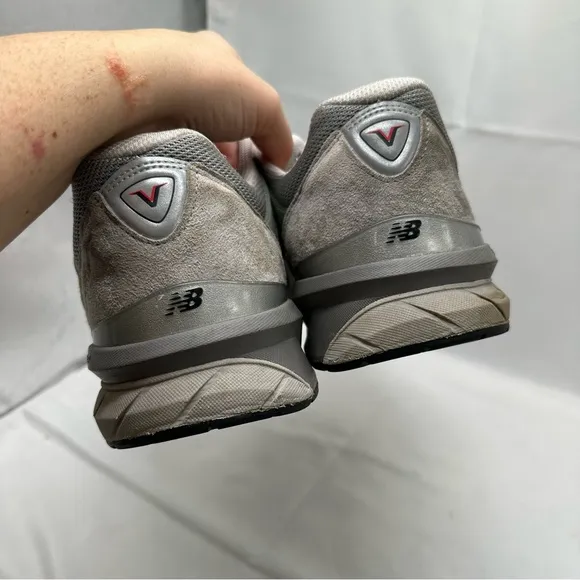 New Balance 990v5 Shoes Mens 15 Gray Casual Walking Made In USA Lace Up Sneakers