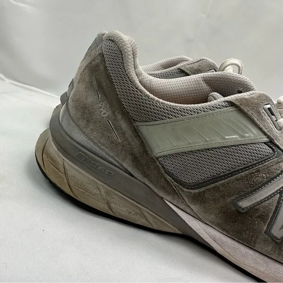 New Balance 990v5 Shoes Mens 15 Gray Casual Walking Made In USA Lace Up Sneakers