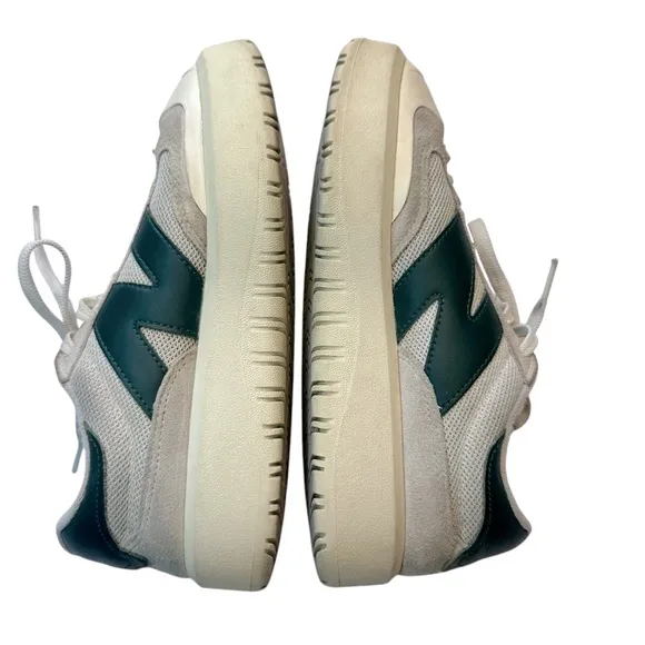 New Balance CT302 White Nightwatch Green platform throwback sneakers