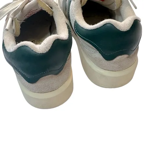 New Balance CT302 White Nightwatch Green platform throwback sneakers