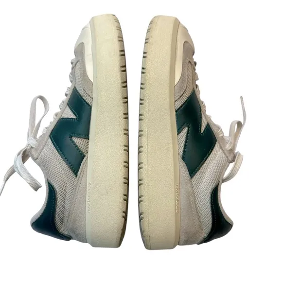New Balance CT302 White Nightwatch Green platform throwback sneakers