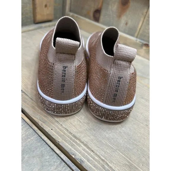 NEW Bernie Mev Glamour Slip On Crystal Sneakers EU36 5.5 - 6 Rose Gold