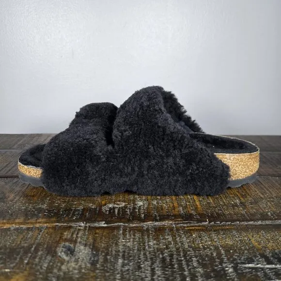 NEW Birkenstock Arizona Shearling Big Buckle Womens Size 5 EU 36 Narrow Slippers