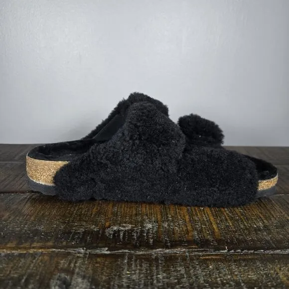 NEW Birkenstock Arizona Shearling Big Buckle Womens Size 5 EU 36 Narrow Slippers