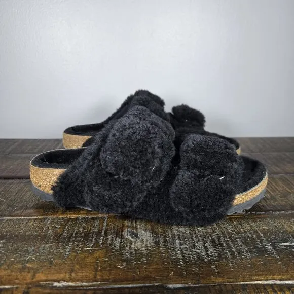 NEW Birkenstock Arizona Shearling Big Buckle Womens Size 5 EU 36 Narrow Slippers
