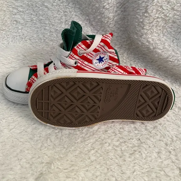 NEW Candy Cane Toddler High Top Converse Size 7