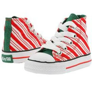 NEW Candy Cane Toddler High Top Converse Size 7