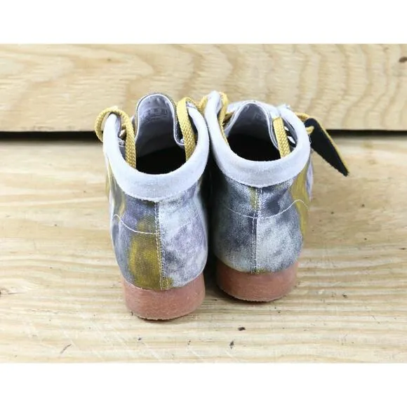 New Clarks Boots Kids 2W Original Wallabee Tie Dye Textile Leather Shoes Chukka