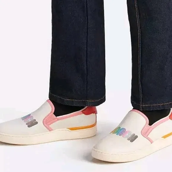 NEW - Coach Sneakers Women's Size 5.5 Wells Rainbow Slip-On Shoe