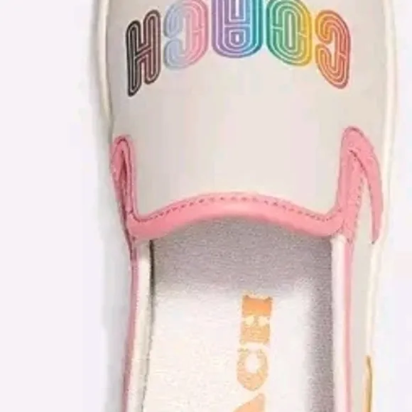 NEW - Coach Sneakers Women's Size 5.5 Wells Rainbow Slip-On Shoe