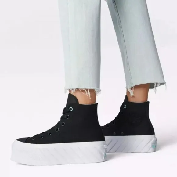 NEW Converse Chuck Taylor All Star Lift 2X Hi - Women Shoes Platform CTAS - Blac