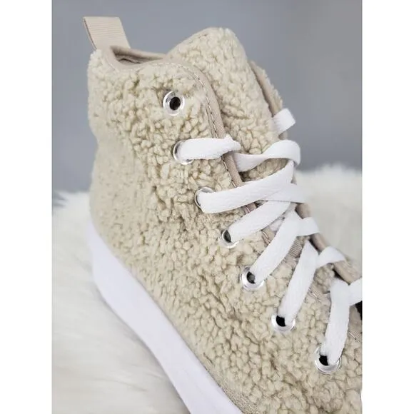 NEW Converse Girl's CTAS Move Platform High Top Sneakers Sz 7 Beach Stone Taupe