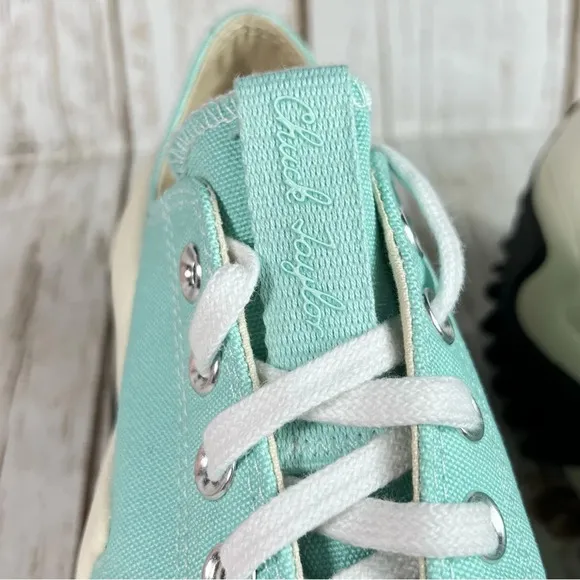 New Converse Run Star Motion Low Platform Water Droplets Green Sneakers