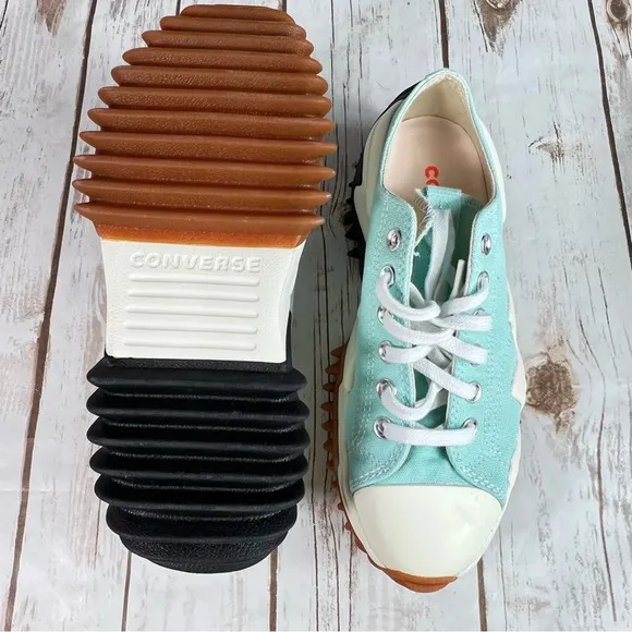 New Converse Run Star Motion Low Platform Water Droplets Green Sneakers