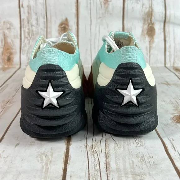 New Converse Run Star Motion Low Platform Water Droplets Green Sneakers