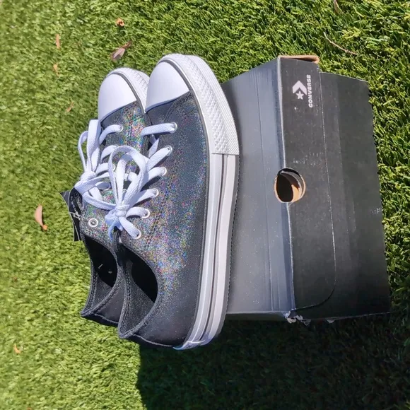 NEW Converse Special Edition Iridescent Oil Spill Eva Lift OX Platform Sneakers