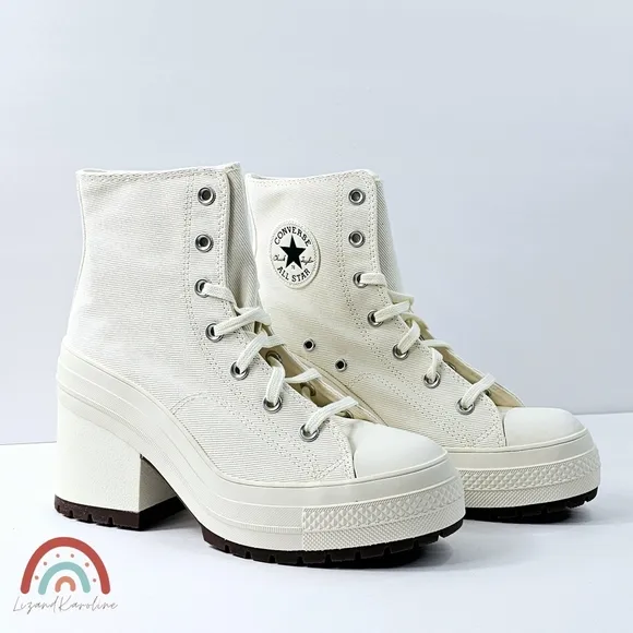 New! Converse Women's Chuck 70 De Luxe Platform Chunky Heeled Sneaker High Top