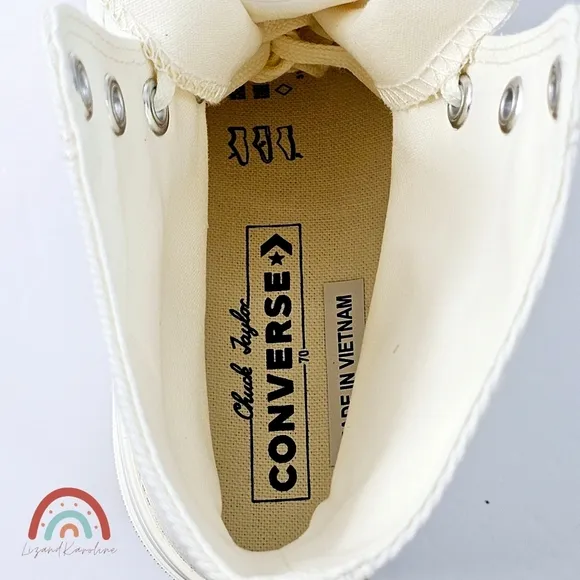 New! Converse Women's Chuck 70 De Luxe Platform Chunky Heeled Sneaker High Top