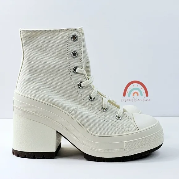 New! Converse Women's Chuck 70 De Luxe Platform Chunky Heeled Sneaker High Top