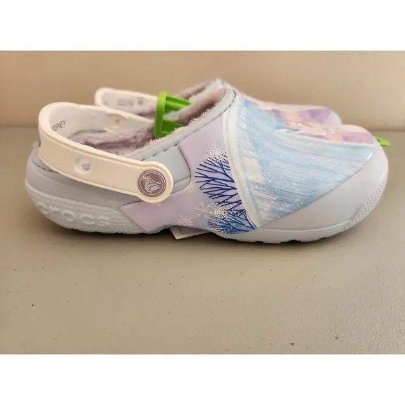 NEW Crocs Disney Slippers Frozen Lined Clogs Elsa Shoes for Girls/Boys Size J3