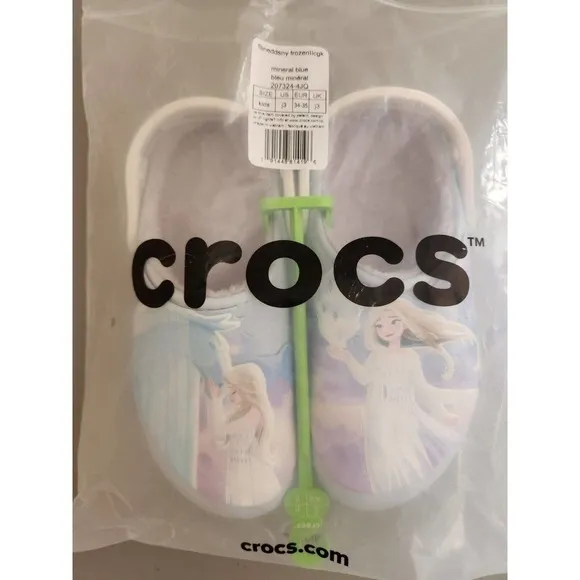 NEW Crocs Disney Slippers Frozen Lined Clogs Elsa Shoes for Girls/Boys Size J3