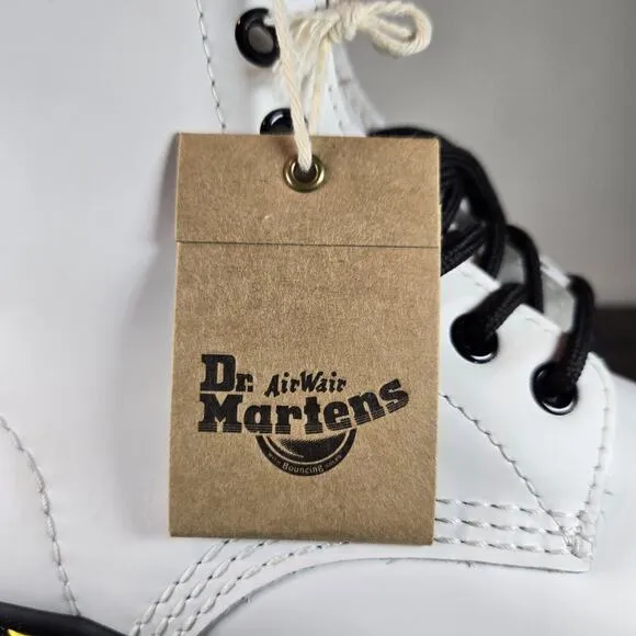 NEW Dr. Doc Martens 1460 Quad Womens Size 6 Combat Boots White Leather 26499