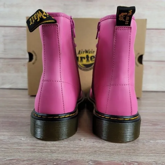 NEW Dr. Martens 1460‎ Matte Pink Combat Boots Women's Size 6 Moto Biker Shoes