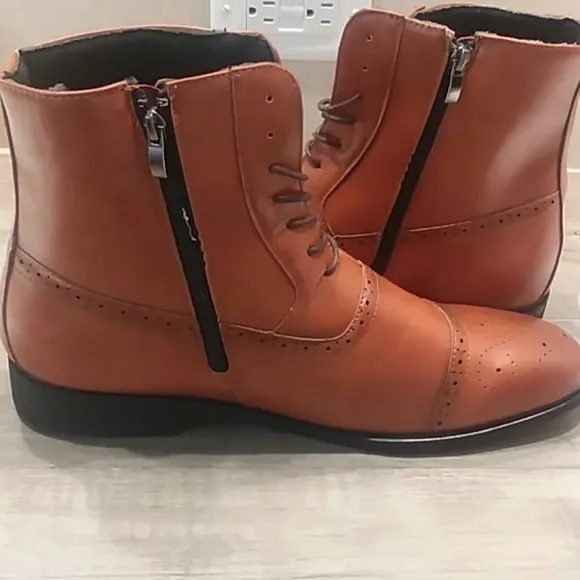 New Fashion Classic Ankle Formal Work boots Men Leather Size 9.5