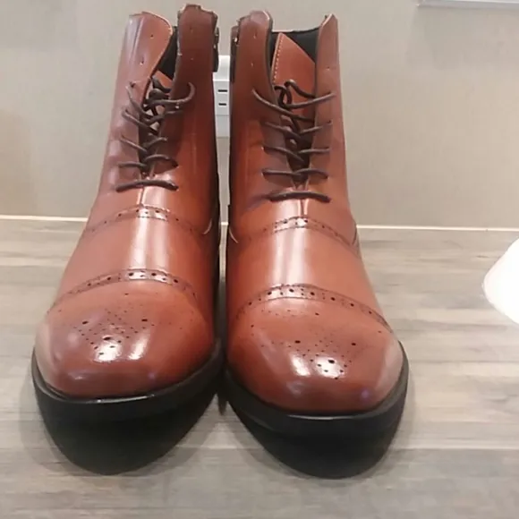New Fashion Classic Ankle Formal Work boots Men Leather Size 9.5