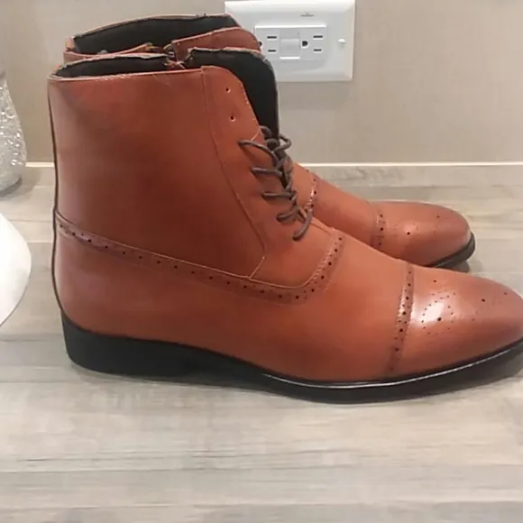 New Fashion Classic Ankle Formal Work boots Men Leather Size 9.5