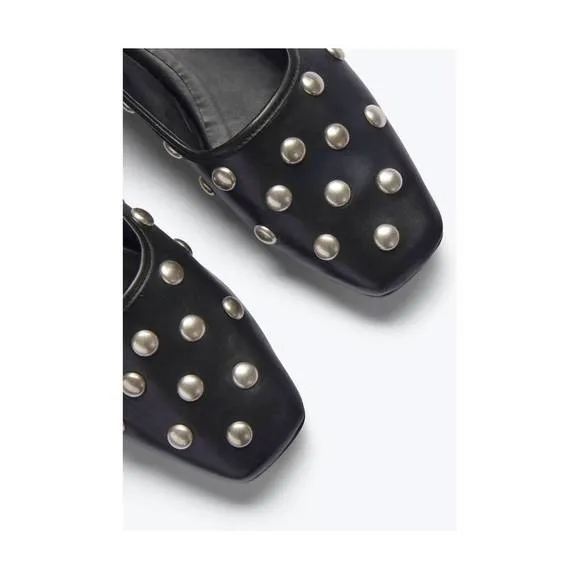 NEW FREDA SALVADOR women's jessie ballet flat in black calf